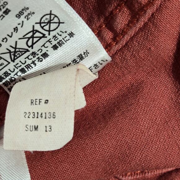 Eddie Bauer Denim Jean Jacket MED Biker Grunge Trucker Punk Retro Rock 80s Rust - Picture 12 of 13